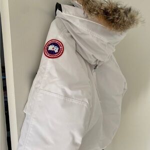 Rare Men’s Canada goose white bomber jacket